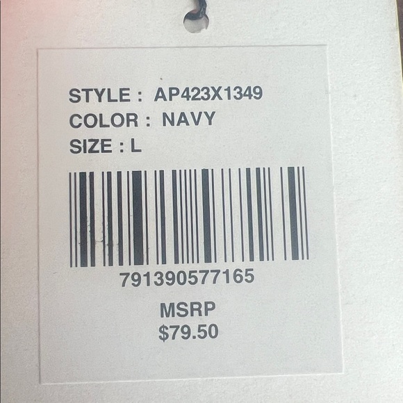 Alex & Parker Navy Blue Lace Button-Up Blouse - NWT - Picture 5 of 5